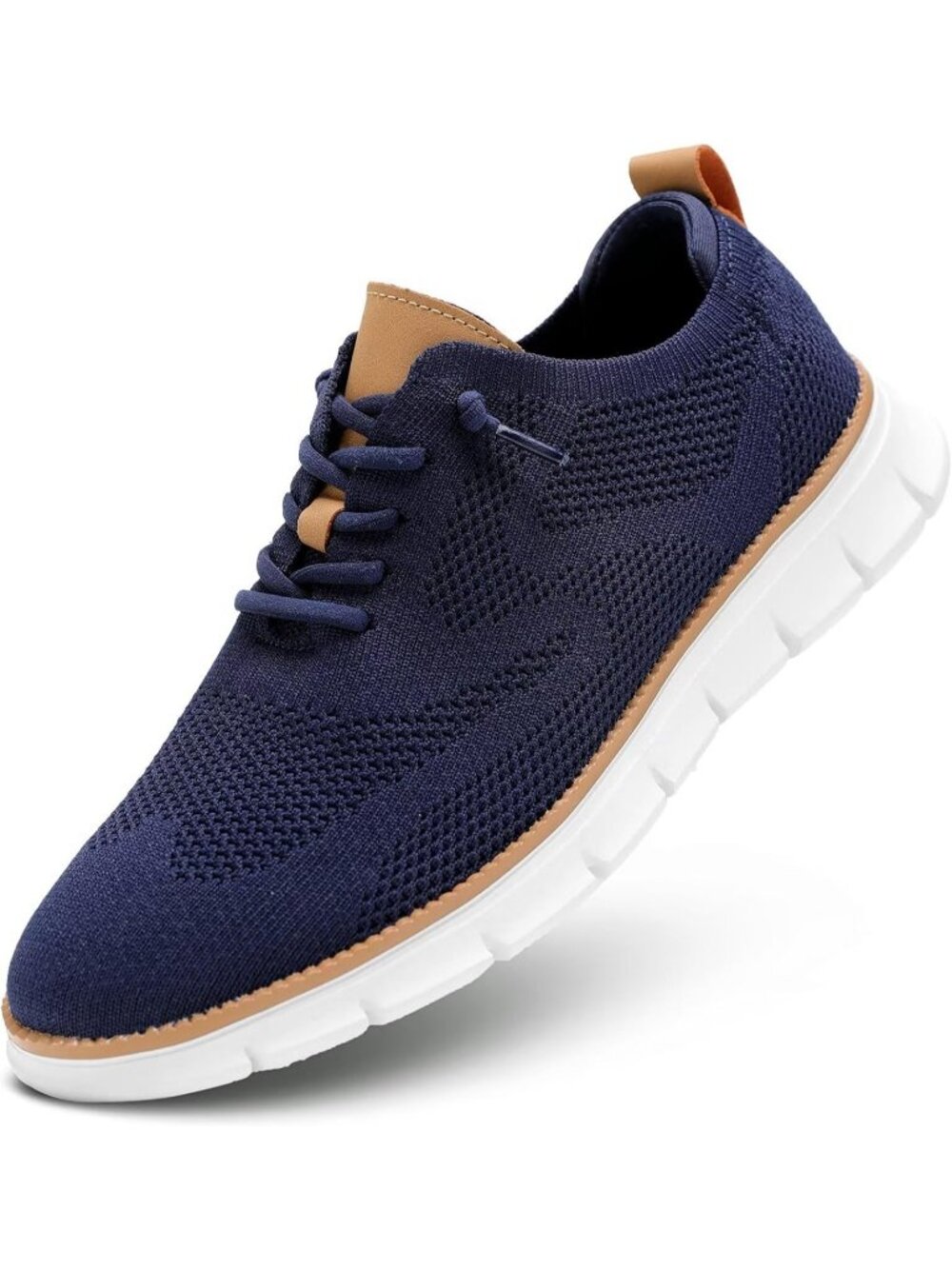 Men's Dark Blue Mesh Oxfords Work Lightweight Soft Sole Casual Walking Sneaker